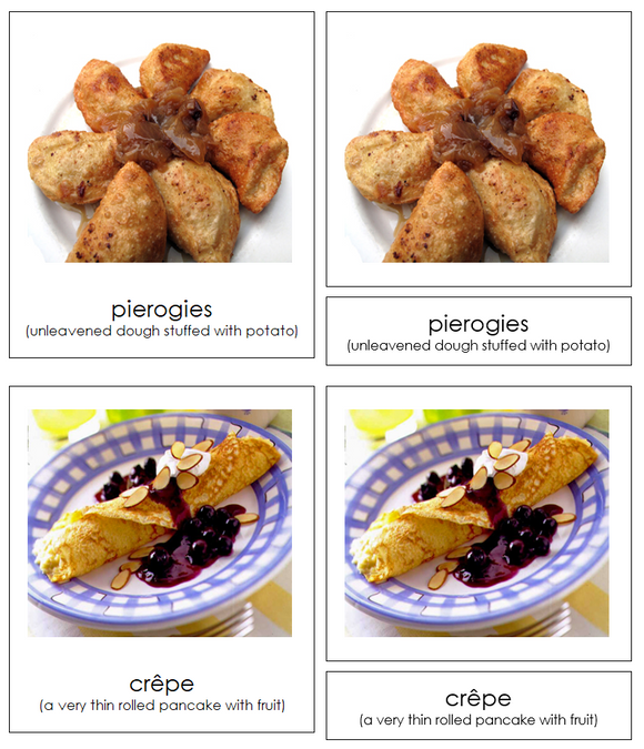 Foods of Europe 3-Part Cards - Montessori Print Shop Digital Download