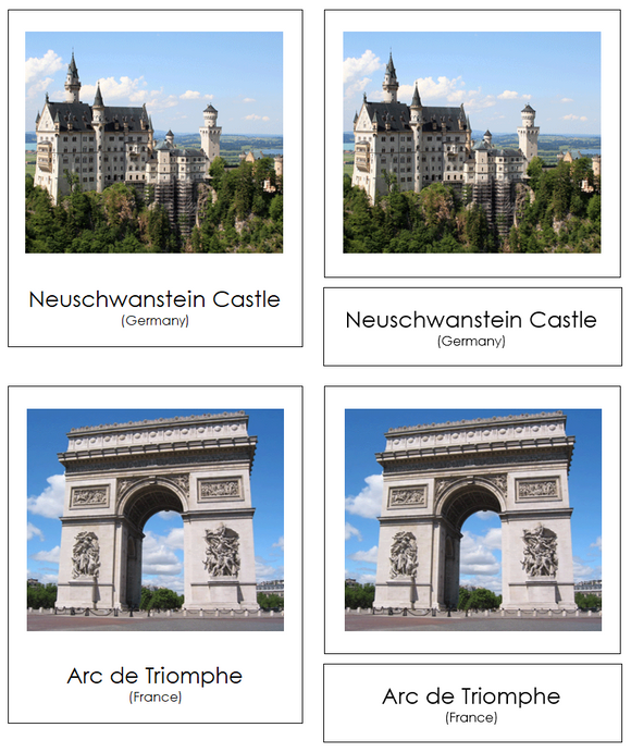 Landmarks of Europe 3-Part Cards - Montessori Print Shop Digital Download