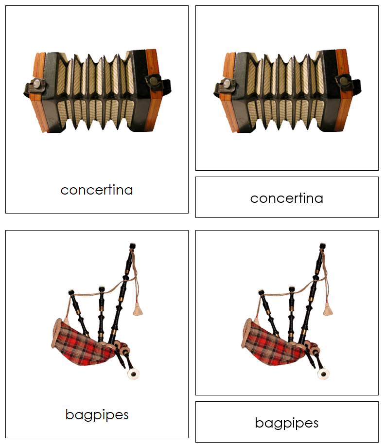 Musical Instruments of Europe 3-Part Cards - Montessori Print Shop Digital Download
