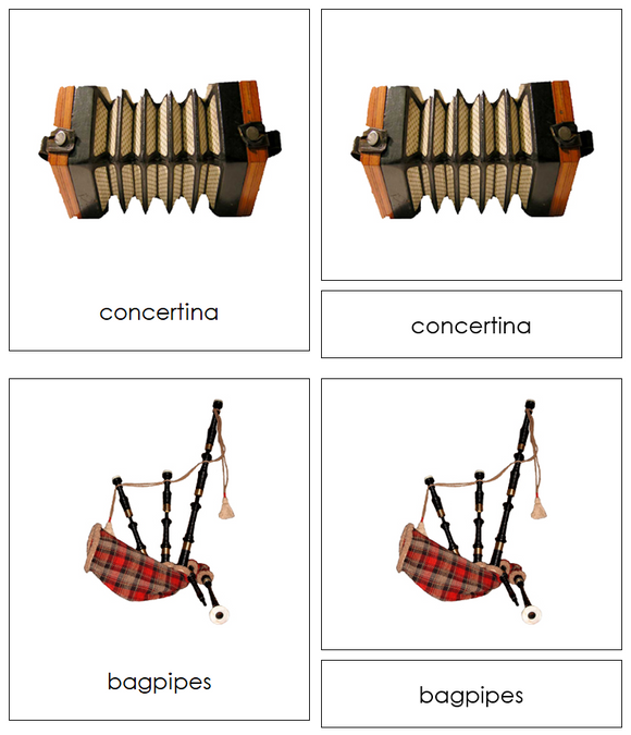 Musical Instruments of Europe 3-Part Cards - Montessori Print Shop Digital Download