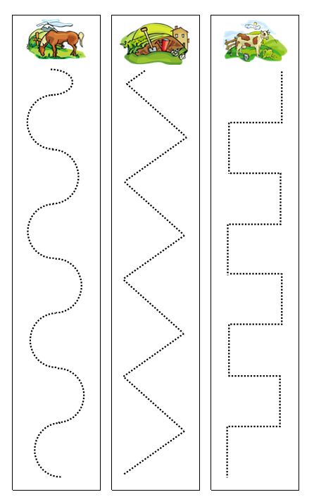 Farm Cutting Work - Montessori Print Shop preschool cutting practice