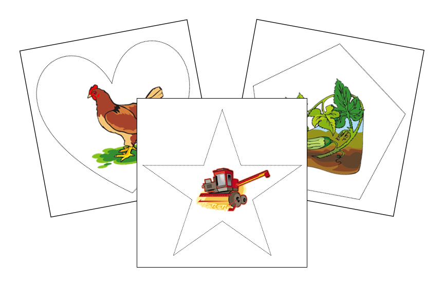 Farm Cutting Work - Montessori Print Shop Digital Download preschool cutting practice
