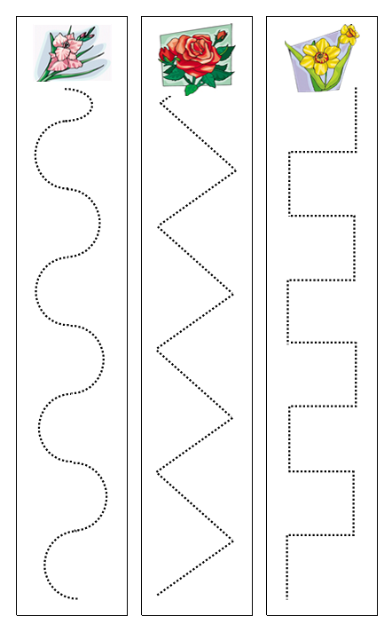 Flower Cutting Work - Montessori Print Shop preschool cutting practice