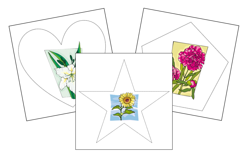 Flower Cutting Work - Montessori Print Shop Digital Download preschool cutting practice
