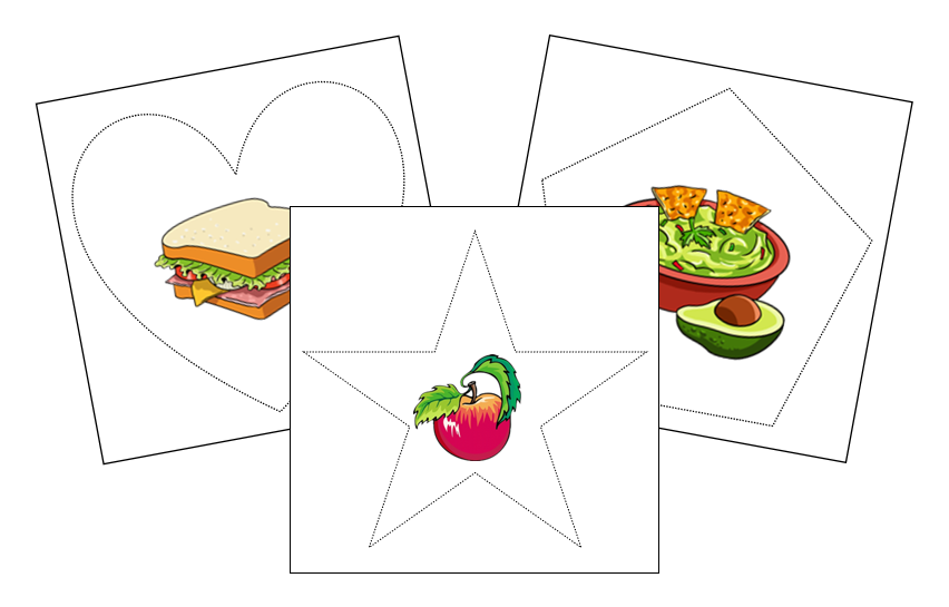 Food Cutting Work - Montessori Print Shop Digital Download preschool cutting practice