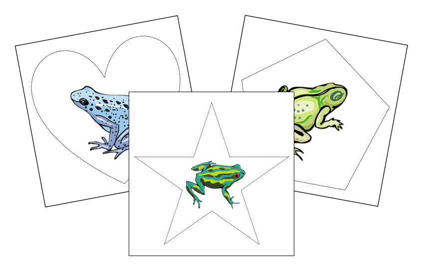 Frog Cutting Work - Montessori Print Shop Digital Download preschool cutting practice