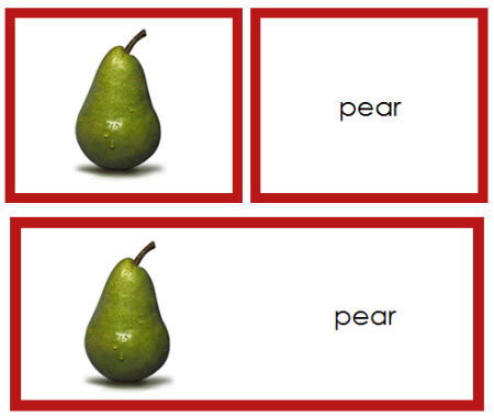 Fruit Words & Picture Cards