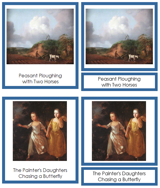 Thomas Gainsborough Art Cards (borders) - montessori art materials