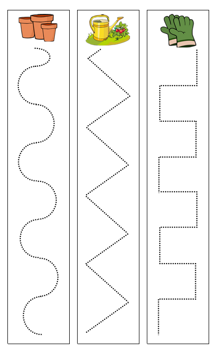 Garden Cutting Work - Montessori Print Shop Digital Download preschool cutting practice
