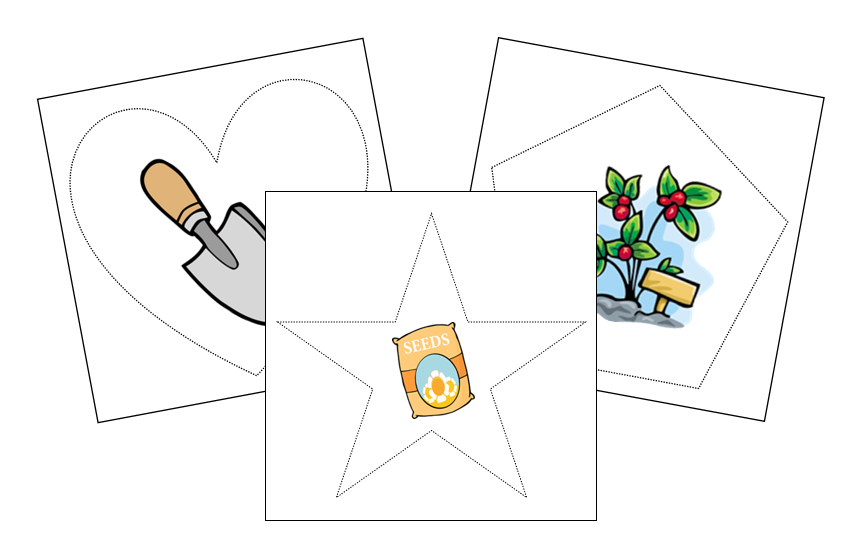 Garden Cutting Work - Montessori Print Shop Digital Download preschool cutting practice
