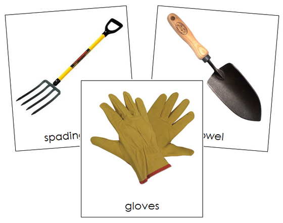 garden tools - free download by Montessori Print Shop