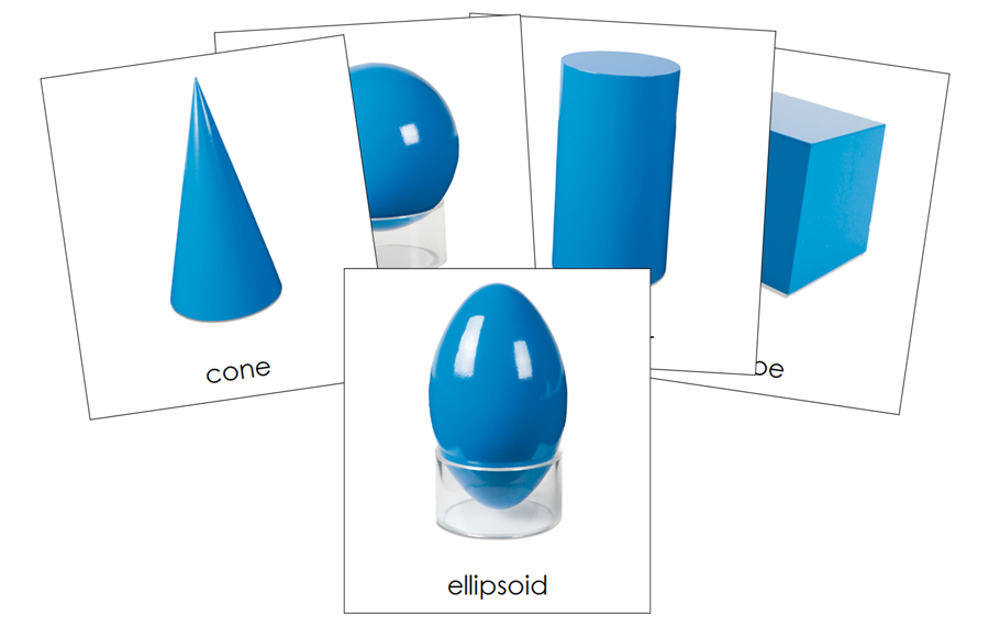 Geometric Solids 3-Part Cards - Montessori Print Shop Digital Download Geometry