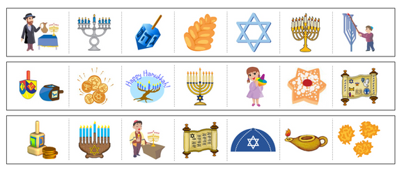 Hanukkah Cutting Work - Preschool Activity by Montessori Print Shop