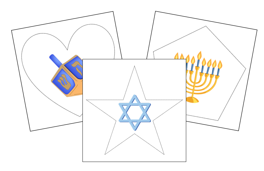 Hanukkah Cutting Work - Montessori Print Shop Digital Download preschool cutting practice