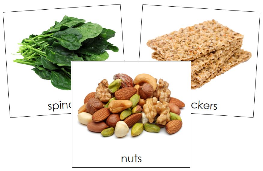 Healthy Food Cards - Toddler Cards - Montessori Print Shop Digital Download