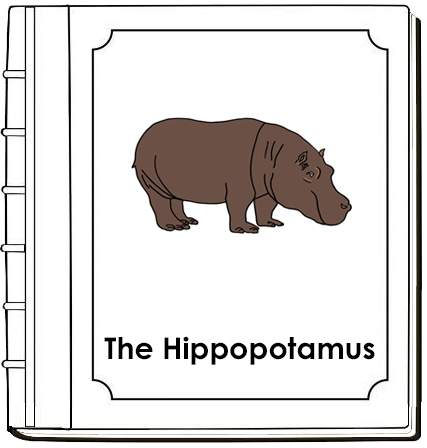 Parts of a Hippopotamus Nomenclature Book - Montessori Print Shop Digital Download