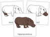 Hippopotamus Nomenclature Cards - Montessori Print Shop