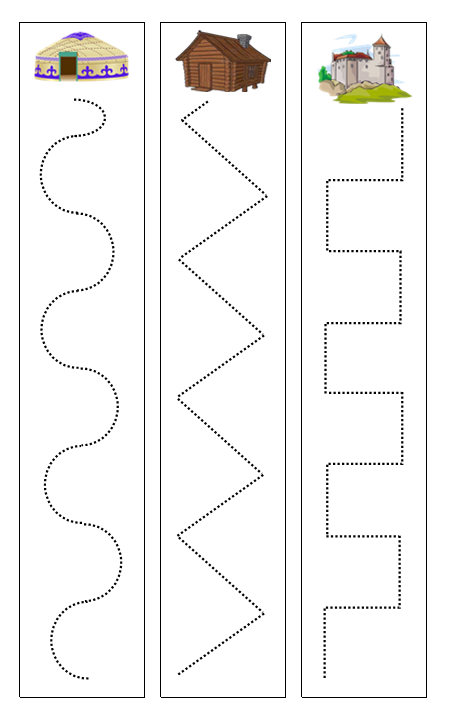 House Cutting Work - Montessori Print Shop preschool cutting practice