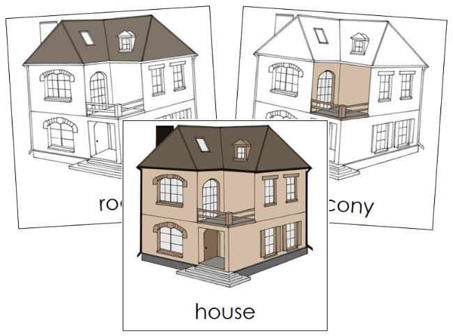 House Nomenclature Cards - Montessori Print Shop Digital Download