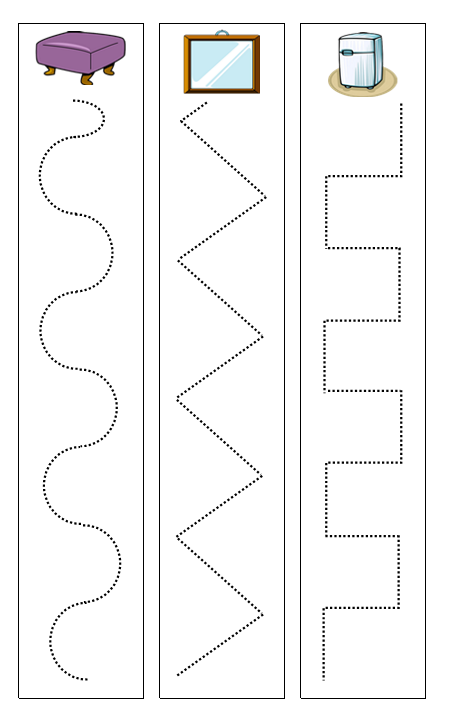 Household Items Cutting Work - Montessori Print Shop preschool cutting practice