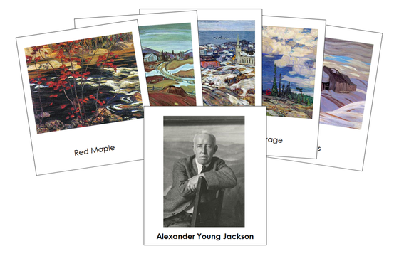 Alexander Young Jackson 3-Part Art Cards - Montessori Print Shop Digital Download