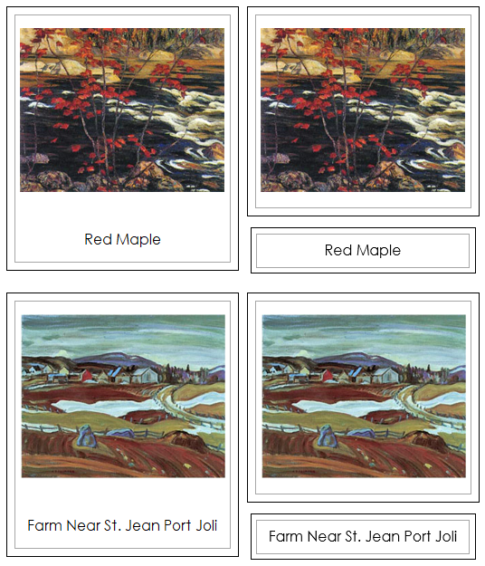 Alexander Young Jackson 3-Part Art Cards (color-coded) - Montessori Print Shop Digital Download