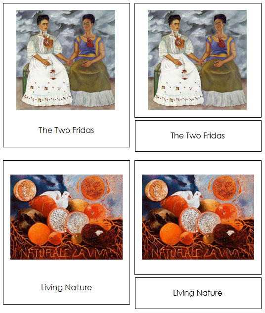 Frida Kahlo 3-Part Art Cards - Montessori Print Shop Digital Download
