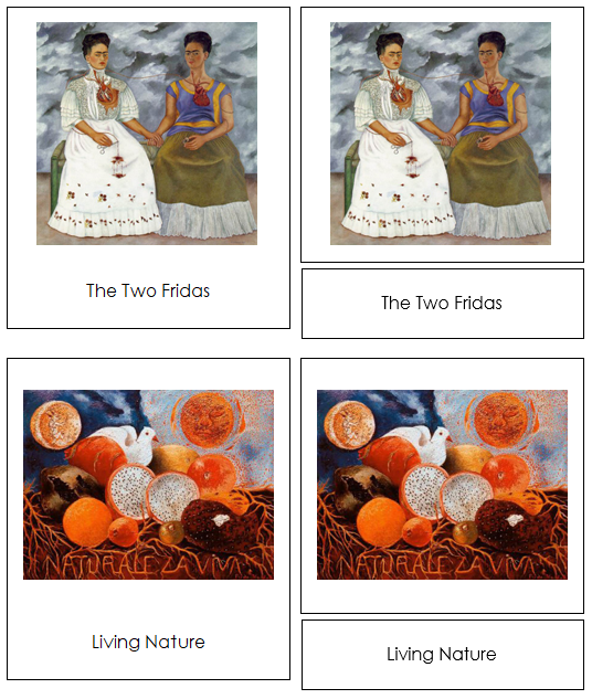 Frida Kahlo Art Cards - montessori art materials