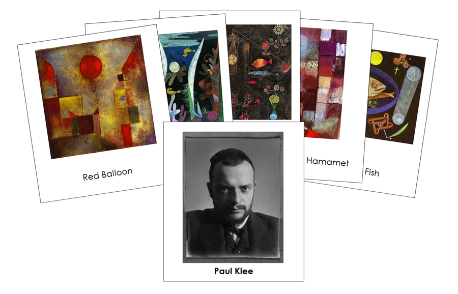 Paul Klee 3-Part Art Cards - Montessori Print Shop Digital Download