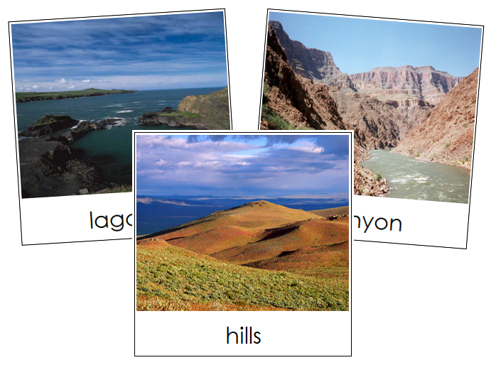 Aquatic & Land Feature Cards Set 2 - Montessori geography cards