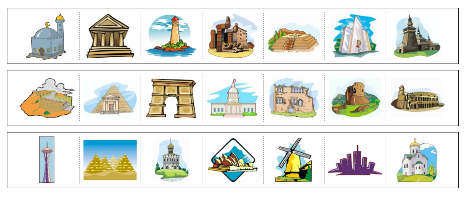 Landmarks Cutting Work - Montessori Print Shop Digital Download preschool cutting practice