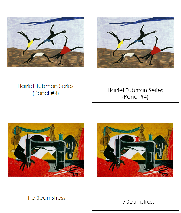Jacob Lawrence 3-Part Art Cards - Montessori Print Shop Digital Download