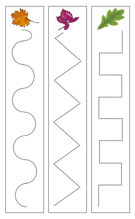 Leaves Cutting Work - Montessori Print Shop preschool cutting practice