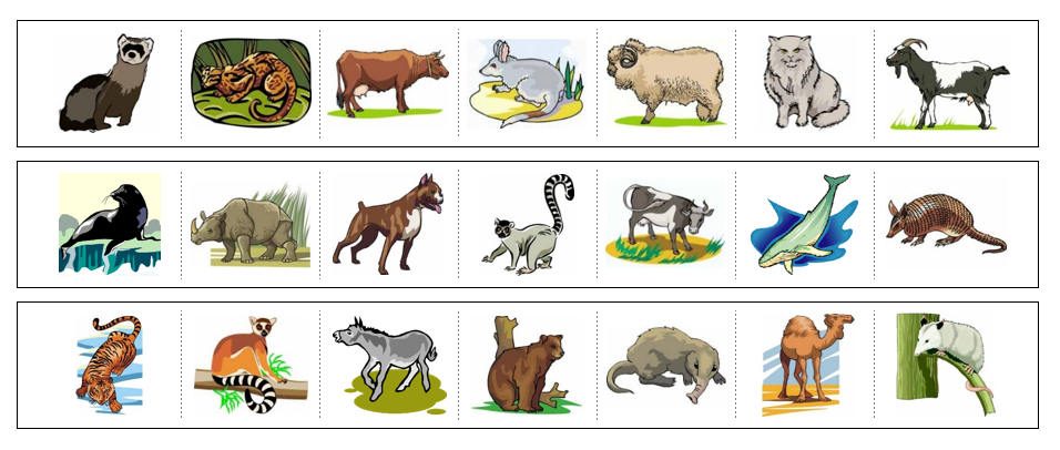 Mammals Cutting Work - Montessori Print Shop Digital Download preschool scissor practice