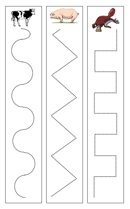Mammals Cutting Work - Montessori Print Shop preschool cutting practice