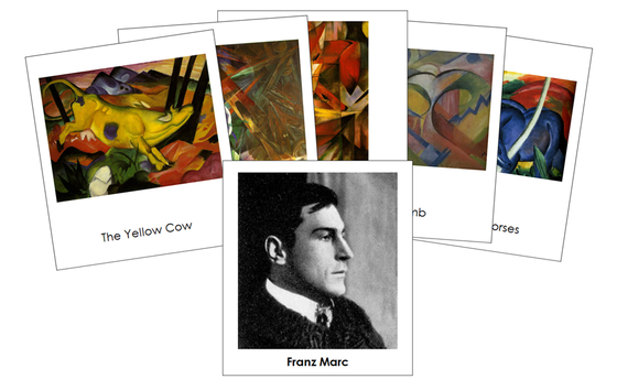 Franz Marc 3-Part Art Cards - Montessori Print Shop Digital Download
