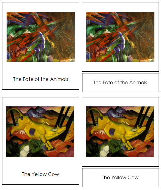 Franz Marc Art Cards - montessori art material