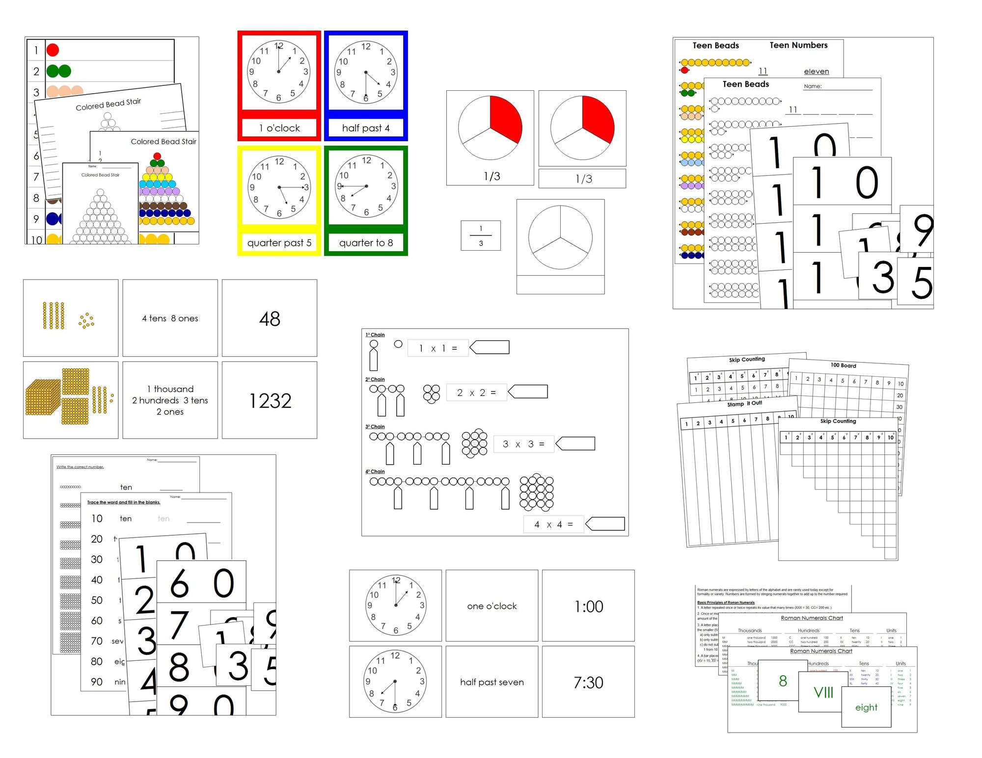 Primary Montessori Math Extensions Bundle - Montessori Print Shop Digital Download