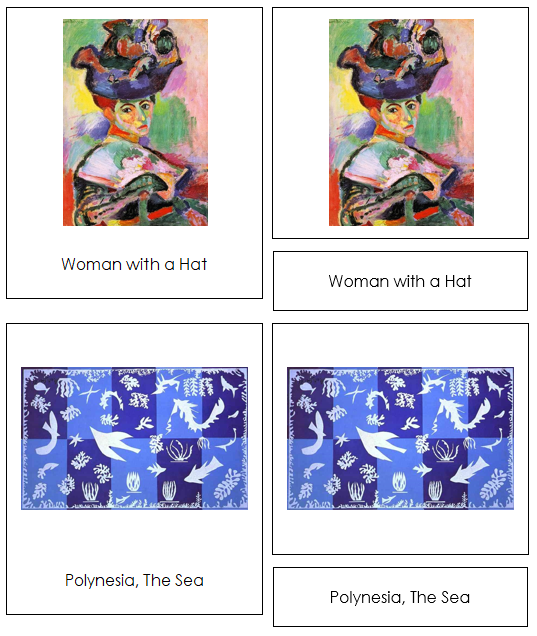 Henri Matisse 3-Part Art Cards - Montessori Print Shop Digital Download