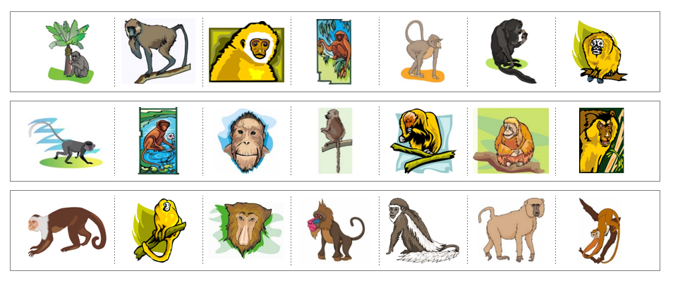 Monkeys Cutting Work - Montessori Print Shop Digital Download preschool cutting practice