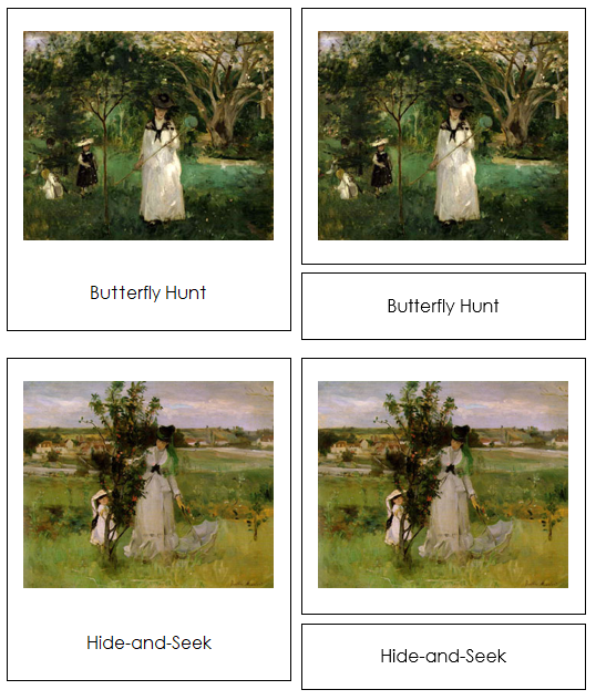 Berthe Morisot 3-Part Art Cards - Montessori Print Shop Digital Download