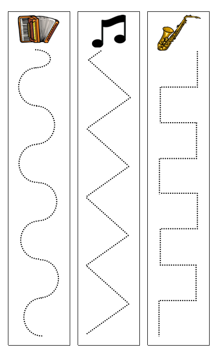 Music Cutting Work - Montessori Print Shop Digital Download preschool cutting practice