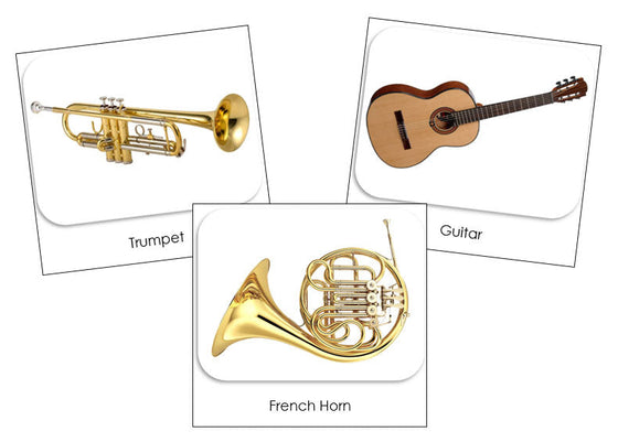 Musical Instruments Safari Toob Cards - Montessori Print Shop