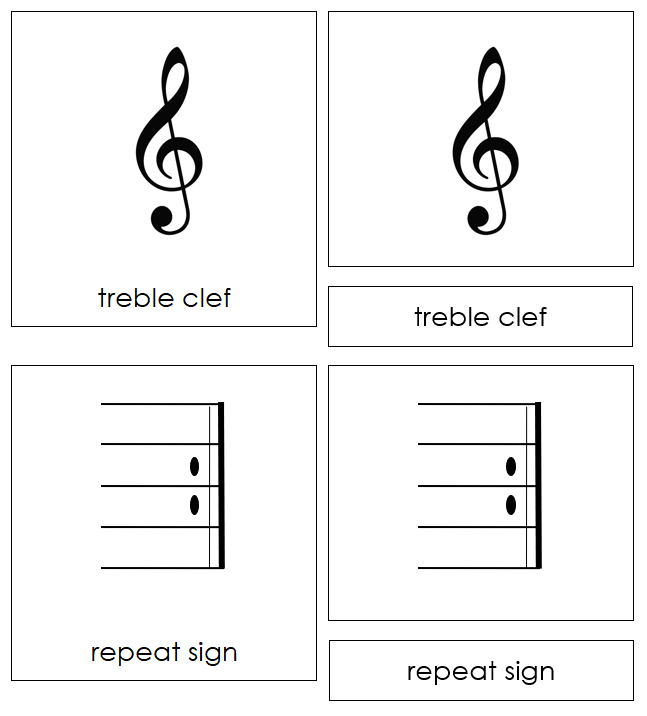 Musical Notes & Symbols 3-Part Nomenclature Cards - Montessori Print Shop Digital Download