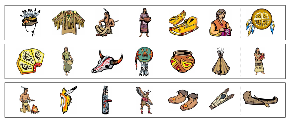 Native American Cutting Work - Montessori Print Shop Digital Download preschool cutting practice