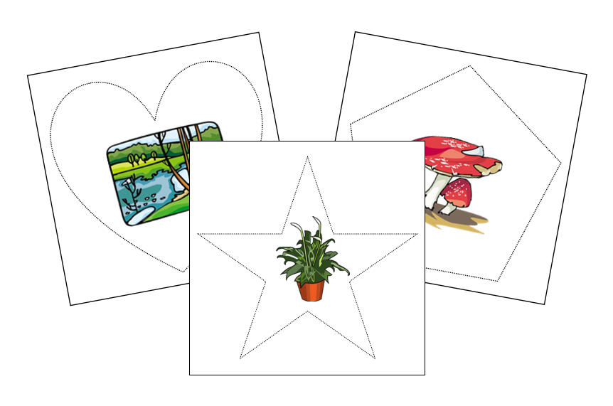 Nature Cutting Work - Montessori Print Shop Digital Download preschool cutting practice