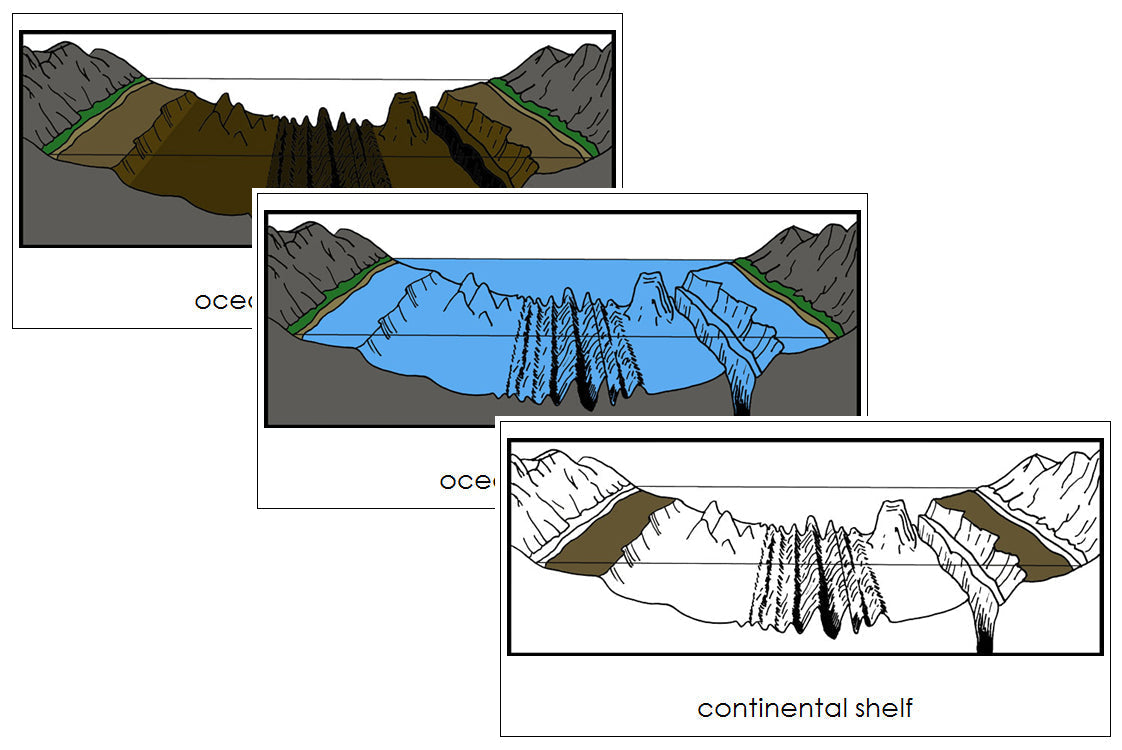 Oceanic Landforms Nomenclature Cards - Montessori Print Shop Digital Download