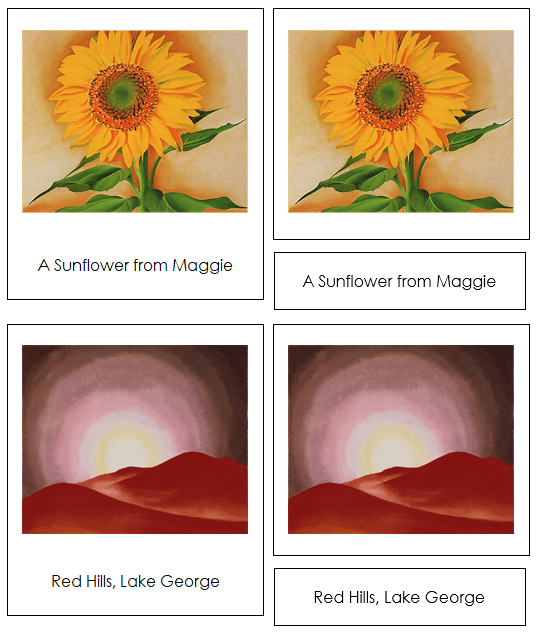 Georgia O'Keeffe 3-Part Art Cards - Montessori Print Shop Digital Download