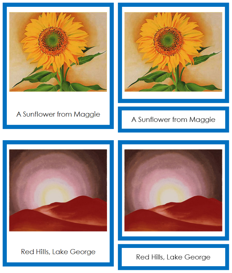 Georgia O'Keeffe 3-Part Art Cards - Montessori Print Shop Digital Download