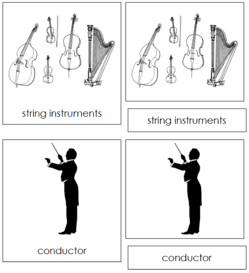 Orchestra Nomenclature 3-Part Cards - Montessori Print Shop Digital Download